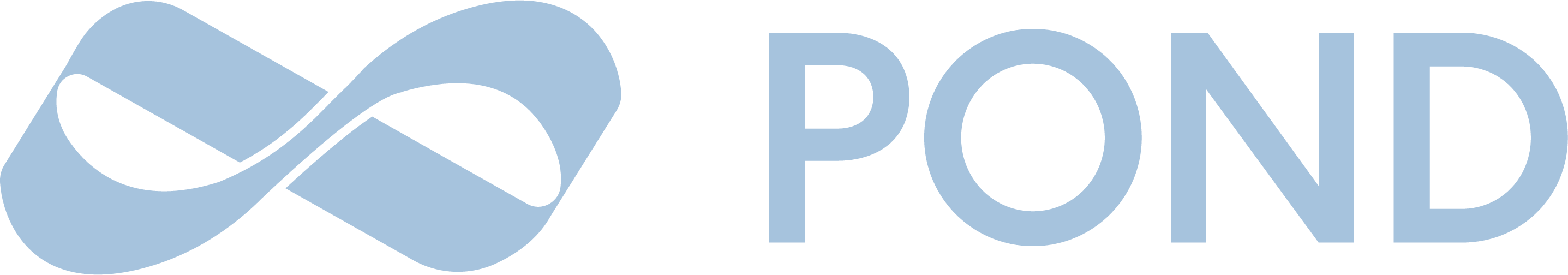 POND Blue primary logo on navy
